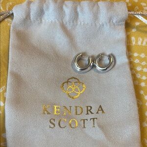 Kendra Scott Shiny Silver Hoop Earrings